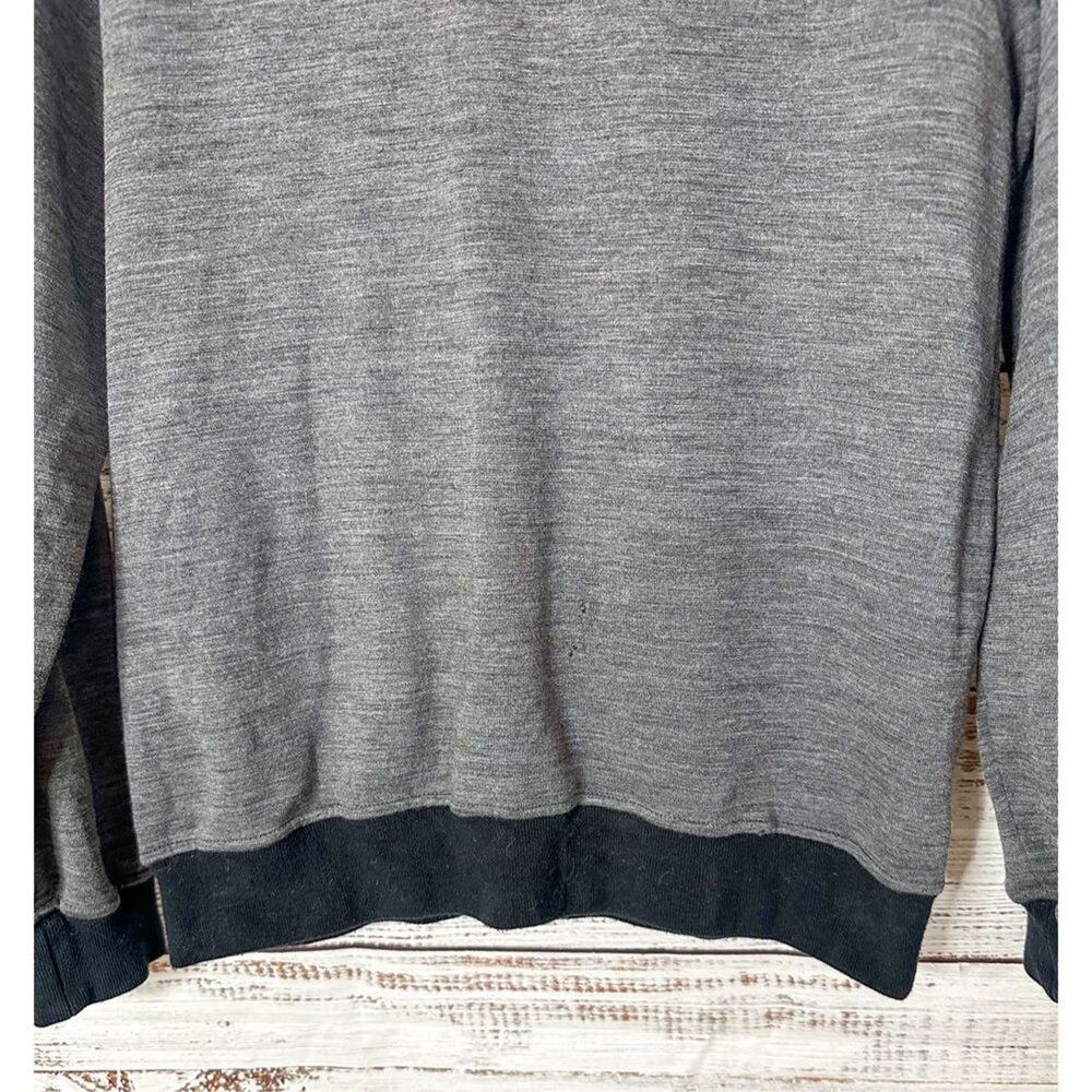 Joseph Wool Blend Crew Neck Long Sleeve Sweatshirt Gray Black Size 36 - Picture 3 of 12